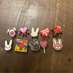 10 Piece Bad‎ Bunny Crocs Charms Set